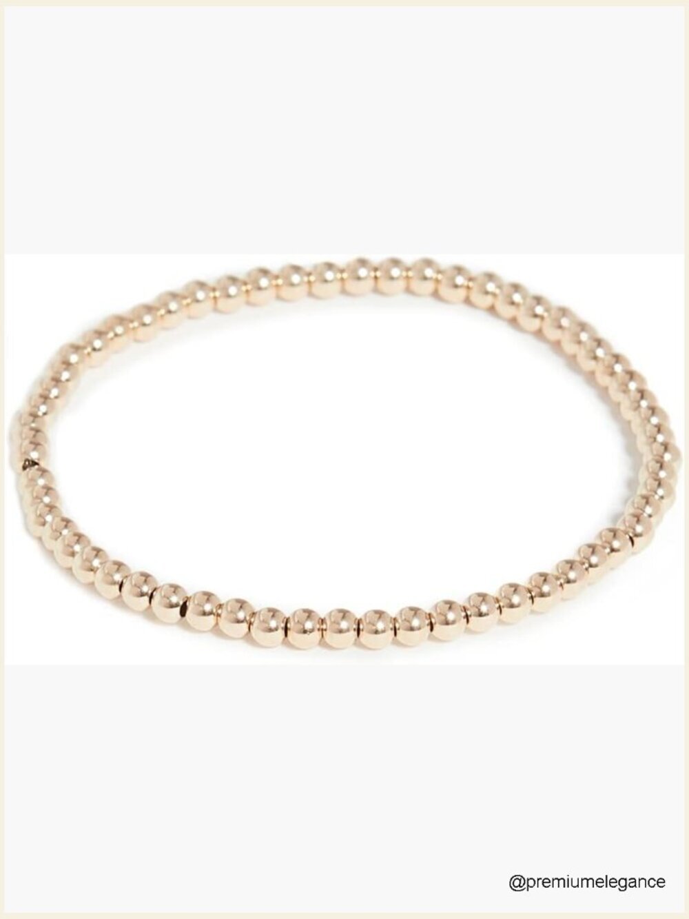 3mm Gold Elastic Bracelet 2in Diameter Link